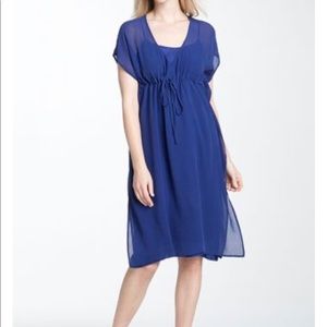 Eileen Fisher silk V Neck dress with slip